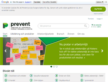 Tablet Screenshot of prevent.se